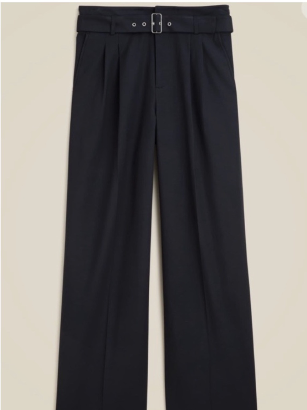 J. Crew Belted wide-leg trouser in city twill Size 8